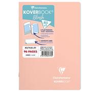 Clairefontaine 961779C - One Stapled Notebook Koverbook Blush Coral - Dimensions: A5 14,8x21 cm - 96 Lined Pages - White Vellum Paper 90 g - Polypro Cover