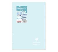 Clairefontaine 971772C - One Stapled Notebook Koverbook Blush Frosted Blue - Size: A4 21x29,7 cm - 96 Lined Pages - White Paper 90 g - Opaque Polypro cover