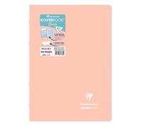 Clairefontaine 971779C - One Stapled Notebook Koverbook Blush Coral - Dimensions: A4 21x29,7 cm - 96 Lined Pages - White Paper 90 g - Opaque Polypro Cover