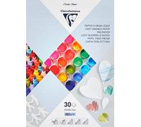 Clairefontaine 97242C Pad of 30 Sheets of White Paper Format A4 (21x29,7cm) - Paper 160g/m² for Crafts and Drawings - Creative Leisure for Children and Adults