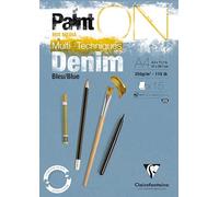 Clairefontaine : PaintOn : Glued Pad : 250gsm : 15 Sheets : A4 : Denim Blue