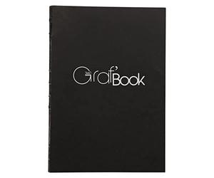 Clairefontaine 975801C Carnet Cousu Graf'Book 360° - 100 Feuilles Papier Dessin Blanc à la Surface Lisse - A5 14,8x21 cm 100g - Orientation Portrait - Paquet de 5 blocs