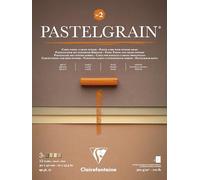 Clairefontaine 976062C Bloc Collé PastelGrain n°2-12 Feuilles Carte Spéciale Pour Pastels Secs - 30x40 cm 360g - Assorti teintes naturelles - Intercalaires en Papier Cristal