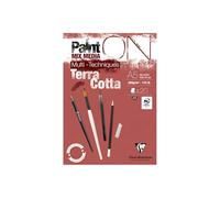 Clairefontaine 976152C Bloc Encollé PaintON Multi-Techniques Terracotta A5 14,8x21 cm 250g - 20 Feuilles Papier Dessin Multi-Techniques au Grain Légèrement Rugueux - Terracotta