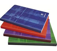 Clairefontaine 9762C Un Cahier Brochure Dos Toilé - 17x22 cm - 288 Pages Petits Carreaux - Papier Blanc 90 g - Couverture Carte Pelliculée Couleur Aléatoire