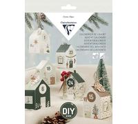 Clairefontaine 97715C - Discovery Kit - Advent Calendar 24 Small Paper Houses Christmas Decorations 100% DIY - Step by Step Included - Decoration - Creative Crafts, DIY, Crafts
