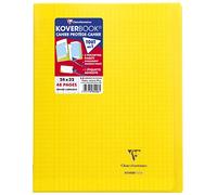 Clairefontaine 984406C A Yellow Koverbook Stapled Notebook - 24x32 cm - 48 Seyes Ruled Pages - White Paper 90 g - Polypro Cover
