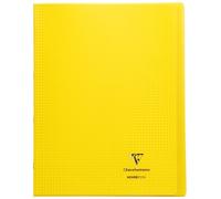 Clairefontaine 984606C A Yellow Koverbook Stapled Notebook - 24x32 cm - 48 Pages Small Squares with Margin - White Paper 90 g - Polypro Cover