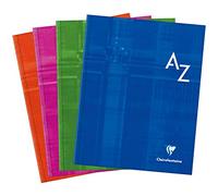Clairefontaine 9849C Set of 5 Hardcover Indexed Books - 17x22 cm - 192 Small Squares Pages - White Paper 90 g - Laminated Card Cover - Random Colours