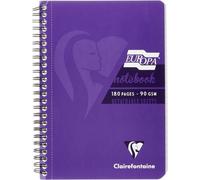 Clairefontaine A5 Notebook, 180 Pages, Purple, Pack of 5