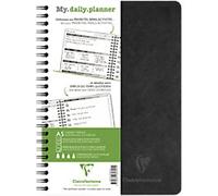 Clairefontaine Age Bag Daily Planner A5 Black Ruled Twin Wire Perforated 782391C