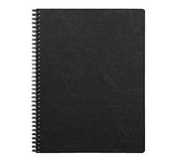 Clairefontaine Age Bag Wirebound Notebook, A4+, Lined, 80 Sheets - Black