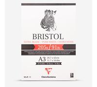 Clairefontaine : Bristol Pad : Extra White : A3 : 20 Sheets : 200gsm