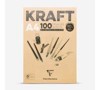 Clairefontaine : Brown Kraft Pad : A4 : 100 Sheets : 90gsm