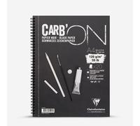 Clairefontaine : Carb'ON Multi Techniques : Spiral Pad : A4 : 20 Sheets : 120gsm : Black