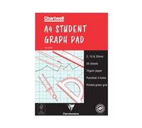 Clairefontaine Graph Pad Chartwell - 2/10/20mm Grid - A4 - 50 Sheets - 70gsm FSC