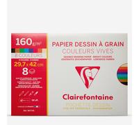 Clairefontaine : Etival : Drawing Paper : A3 : 8 Sheets : 160gsm : Bright Colours