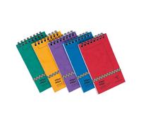 Europa Notebook 4920Z A6 Ruled Spiral Bound Cardboard Hardback Assorted Perforated 120 Pages Pack of 20