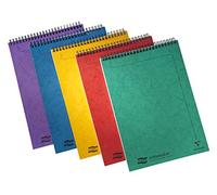 Pukka Pads Pressboard Pad A4 Wirebound Topbound 120 Pages Feint Ruled Paper Assorted Colours (Pack 10) - 7269-PRS