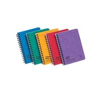 Clairefontaine 482/1138Z Set of 10 Notemaker Europa Spiral Notebooks A6 10.5x14.8 - 120 Ruled Pages - 90 g White Paper - Glossy Card Covers - Random Colours