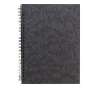 Clairefontaine Europa Notemaker A5 Wirebound Pressboard Cover Notebook Ruled 120 Pages Black (Pack 10) - 4852