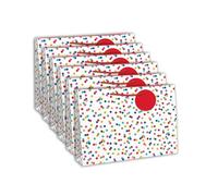 Clairefontaine Excellia 26988-6Cpack Pack of 6 Gift Bags Shopping Format 37.5 x 11.5 x 27.5 cm 210 g Multi-Coloured Polka Dots on White Background Ideal for: Games or Puzzles