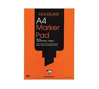 Clairefontaine Goldline A4 50 Sheet 70gsm Acid-Free Bleedproof Paper Marker Pad