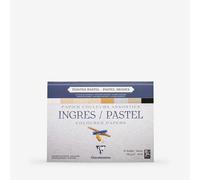 Clairefontaine - Ref 96487C - Ingres Pastel Colour Glued Pad (25 Sheets) - 24 x 30cm Size, Cotton Content, Acid Free, 130gsm Paper - Assorted Pastel Colours