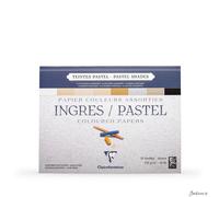 Clairefontaine Ingres Pastel Paper Gummed Pad Cotton 36x48cm 25 Sheets 130gsm
