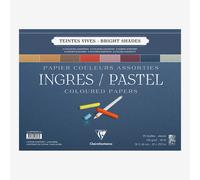 Clairefontaine : Ingres Spiral Pastel Pad 30x40cm : 25s : Bright Colours