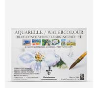 Clairefontaine : Introduction to Watercolour : Ready to Paint No.1 : Glued Pad : A4 : 12 Sheets : 300gsm : Flowers