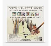 Clairefontaine : Introduction to Watercolour : Ready to Paint No.3 : Glued Pad : 21x21cm (Apx. 8x8in) : 12 Sheets : 300gsm : Horses