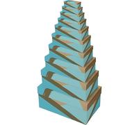 Clairefontaine K-30762-BXC - A set of 10 rectangular packing boxes - Motifs: art, modern, Dimensions: for gifts all year round, birthdays, holidays, Christmas