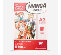 Clairefontaine : Manga Illustrations : Layout Paper Pad : A3 : 50 Sheets : 100gsm