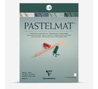 Clairefontaine - Ref 96115C - Pastelmat Pastel Card Pad No.5 (12 Sheets) - 360gsm Card - 30 x 40cm - Assorted Colours - Specially Formulated For Use With Pastels