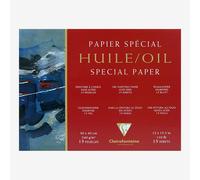 Clairefontaine : Oil Painting Paper Block : 15 Sheets : 240gsm : 12x15.5in : Linen Texture