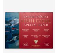 Clairefontaine : Oil Painting Paper Block : 15 Sheets : 240gsm : 42x56cm (16.5x22in) : Linen Texture