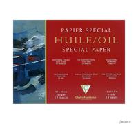 Clairefontaine Oil Painting Paper Block Linen Texture 12x15.5in 240gsm 15 Sheets