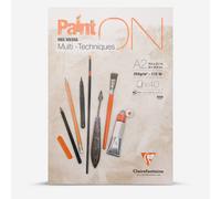 Clairefontaine : Paint On : Multi Techniques Pad : A2 : 40 Sheets : 250gsm : White
