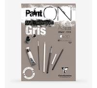 Clairefontaine : PaintOn : Glued Pad : 250gsm : 30 Sheets : A3 : Grey
