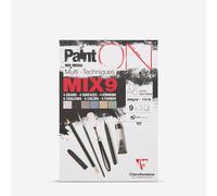 Clairefontaine : Paint'ON : Multi-Techniques : MIX9 : Glued Pad : A6 : 27 Sheets : 250gsm : Assorted Colours