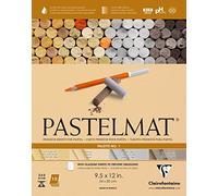 Clairefontaine Pastelmat Glued Pad - Palette No. 1 - (9 1/2 x 12 Inches) 24 x 30 cm - 360g - 12 Sheets - Maize, Buttercup, Dark Grey, Light Grey