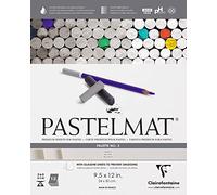 Clairefontaine Pastelmat Glued Pad - Palette No. 3 - (9 1/2 x 12 Inches) 24 x 30 cm - 360g - 12 Sheets - White