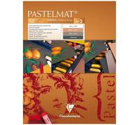 Clairefontaine - Ref 96005C - Pastelmat Pastel Card Pad No.2 (12 Sheets) - 360gsm Card - 18 x 24cm - Assorted Colours - Specially Formulated For Use With Pastels