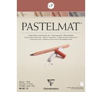 Clairefontaine 96052C Glued Pad Pastelmat n°7 - 12 Sheets Special Card for Dry Pastels - 18x24 cm 360g - 4 Assorted Colors - Crystal Paper Dividers