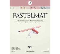 Clairefontaine 96052C Glued Pad Pastelmat n°7 - 12 Sheets Special Card for Dry Pastels - 18x24 cm 360g - 4 Assorted Colors - Crystal Paper Dividers