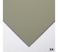 Clairefontaine - Ref 197023C - Pastelmat Card Sheets (Pack of 5 Sheets) - 360gsm Card - 24 x 32cm - Dark Grey Colour - Specially Formulated For Use With Pastels