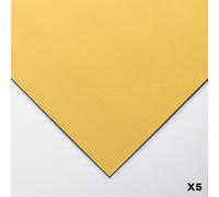 Clairefontaine - Ref 197012C - Pastelmat Card Sheets (Pack of 5 Sheets) - 360gsm Card - 24 x 32cm - Buttercup Colour - Specially Formulated For Use With Pastels