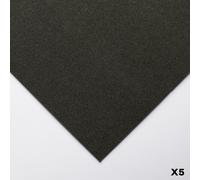 Clairefontaine - Ref 197015C - Pastelmat Card Sheets (Pack of 5 Sheets) - 360gsm Card - 24 x 32cm - Anthracite Colour - Specially Formulated For Use With Pastels