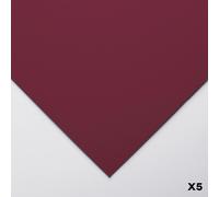 Clairefontaine : Pastelmat : Pastel Paper : Pack of 5 Sheets : 24x32cm : Burgundy